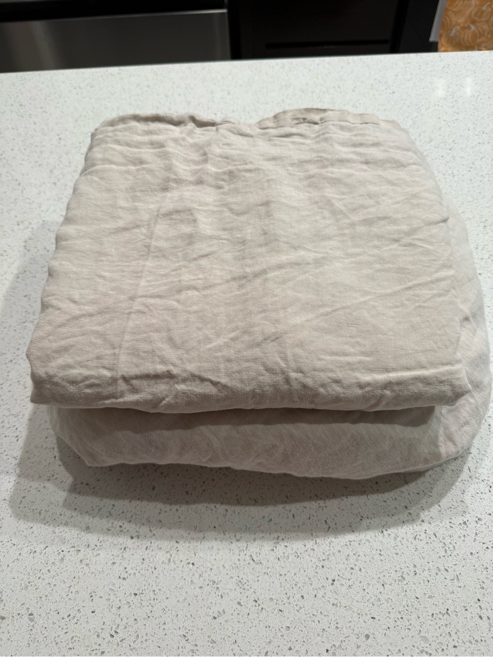 CULTIVER Queen Linen Sheet set  in Light Beige - Picture 8 of 13